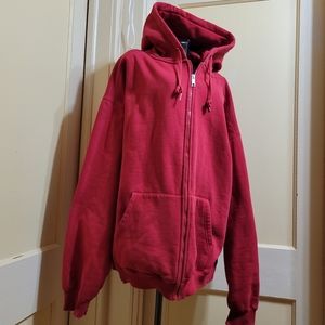 CityLab Men's Size 3XL Full Zip Red Thick/Heavy Hoodie